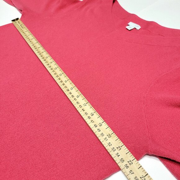 J Jill Womens V-Neck Tunic Sweater Size XL Pink Long Sleeve Lightweight Normcore - Picture 5 of 9